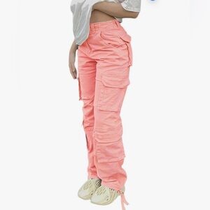 NEW High Waisted Cargo Pants for Women Baggy Y2k Straight Wide Leg Pants